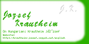 jozsef krautheim business card